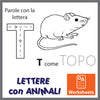 Lettere con Animali - Worksheets